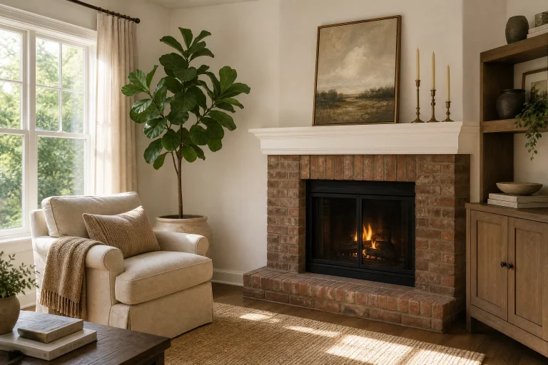 Clever Ways to Decorate a Corner Fireplace in Your Living Room