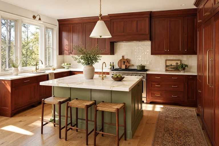 Designing Warm and Timeless Spaces with Cherry Wood Kitchen Cabinetry