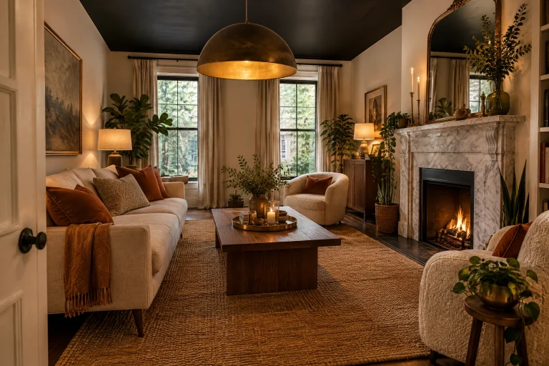Black Ceiling Living Room Ideas That Make a Room Feel Designed